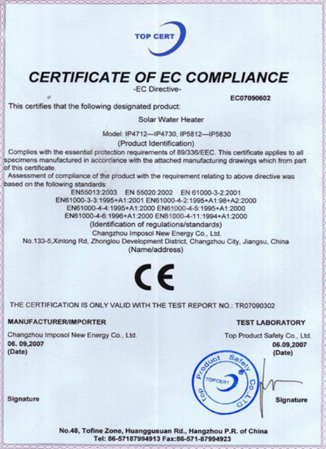 Eu CE certification